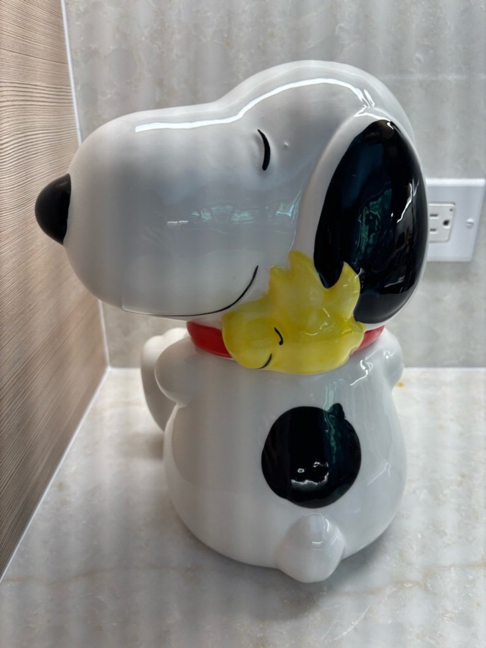 NWT Snoopy & Woodstock Ceramic Cookie/Treat Jar - Picture 4 of 8